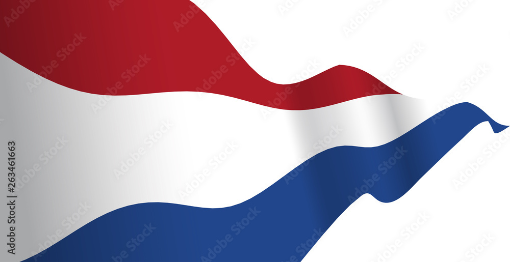 Naklejka premium National flag of the Netherlands, waving.