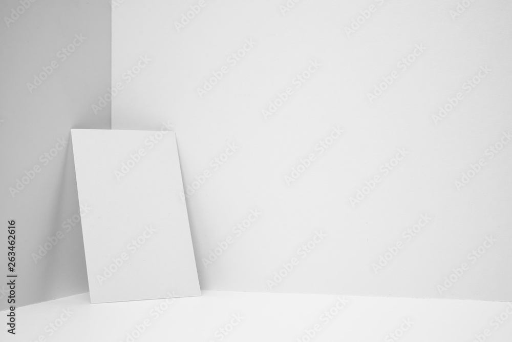 perspective view of business card on white space perspective view of business card on white space