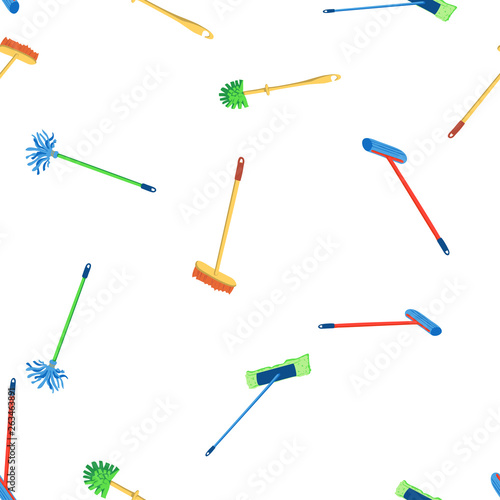 Cleaning service seamless pattern