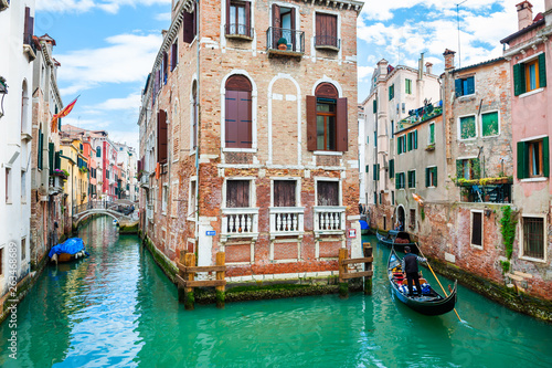 Scenic canal with old architecture in Venice, Italy. © smallredgirl