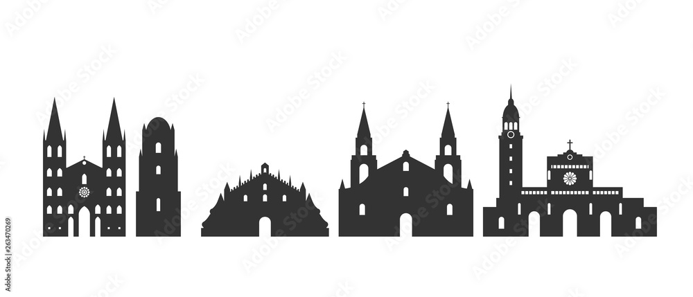 Obraz premium Philippines logo. Isolated Philippine architecture on white background