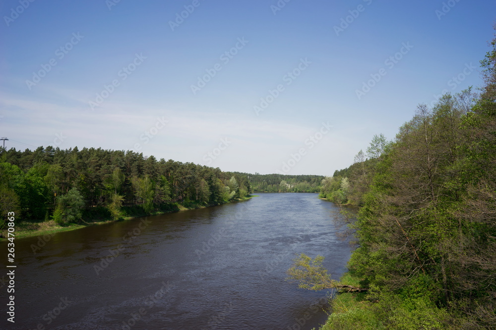 River landscapes of the resort Druskininkai, Lithuania