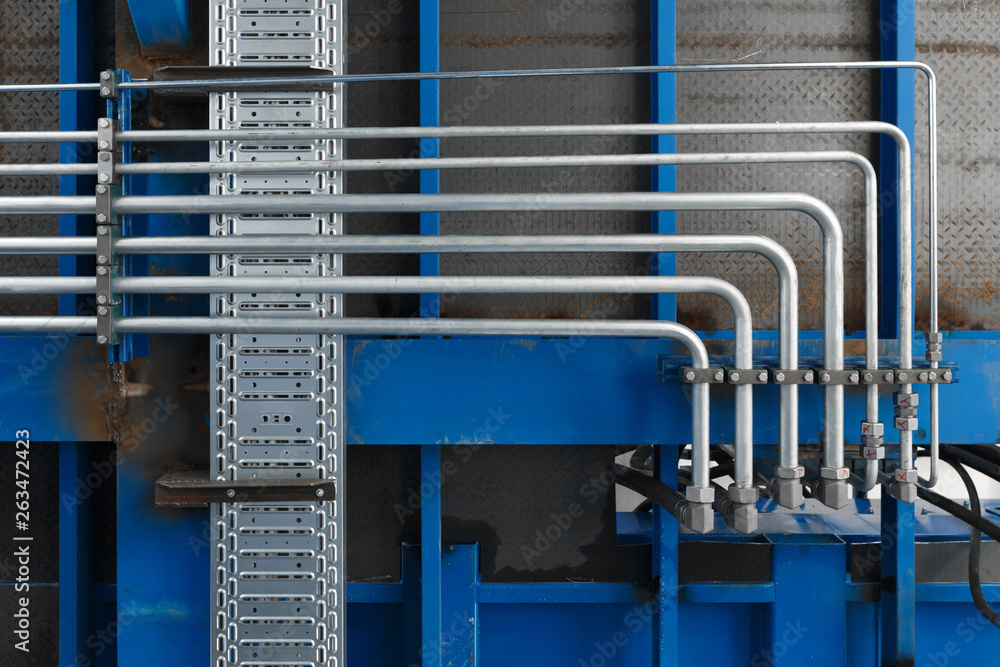 Industrial high pressure pipeline. Industrial high pressure pipeline.