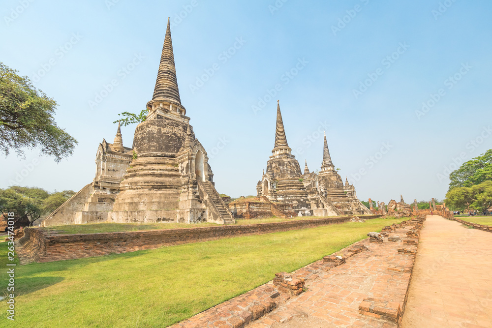 Wat Phra Si Sanphet, the old Royal Palace in Thailand's ancient capital of Ayutthaya City.