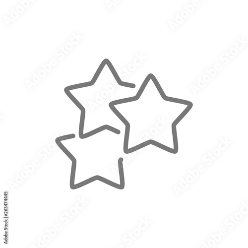 Stars  best choice  positive feedback line icon.