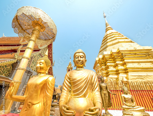 Wat Phra That Doi Suthep, a Theravada Buddhist temple in Chiang Mai, Thailand.