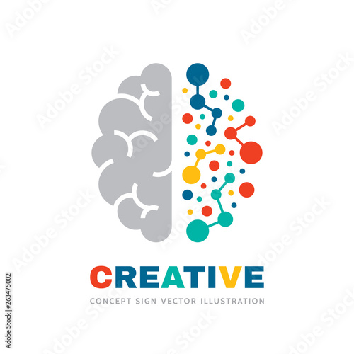 Stampa su Tela Creative idea - business vector logo template concept illustration