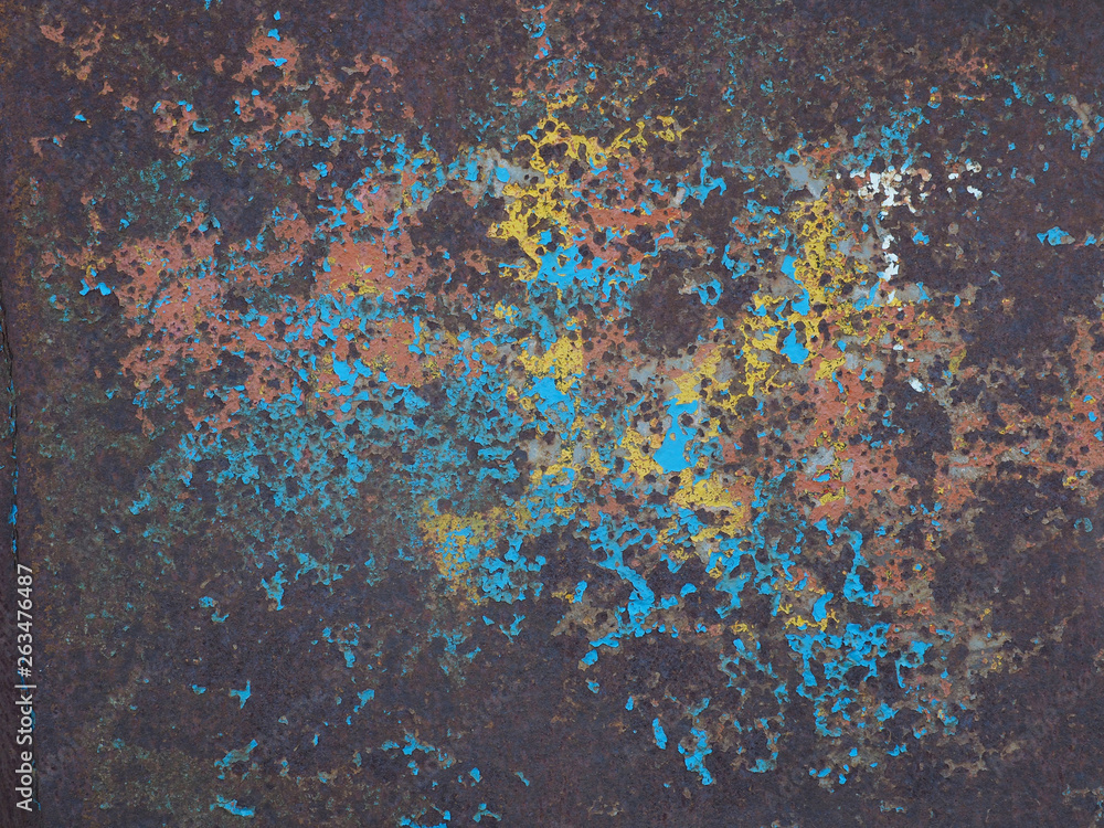 Rusty surface with peeling paint Rusty surface with peeling paint