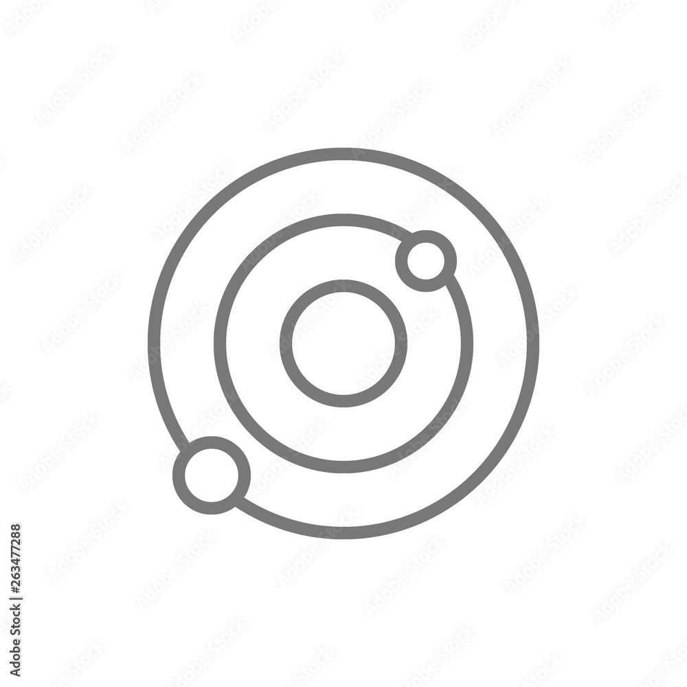Solar system, galaxy line icon. Solar system, galaxy line icon.