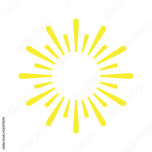 Sun icon on background for graphic and web design. Simple vector sign. Internet concept symbol for website button or mobile app.