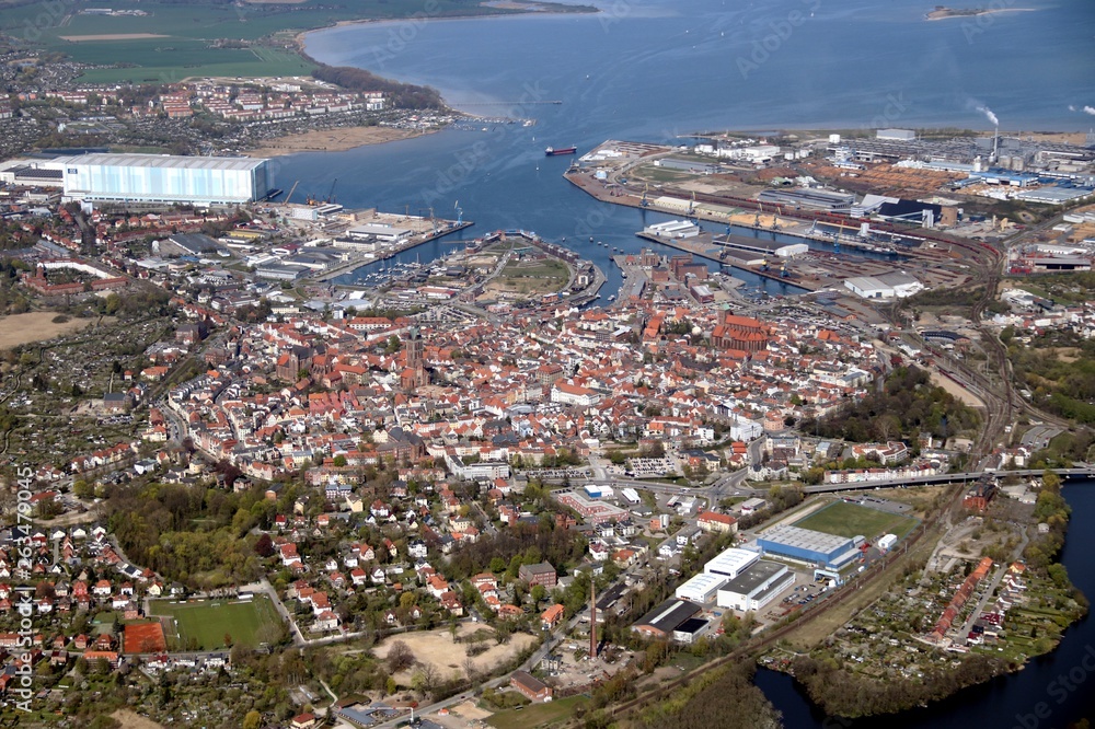 Aerial Picture of the Hanseatic City of Wismar – Germany 2019