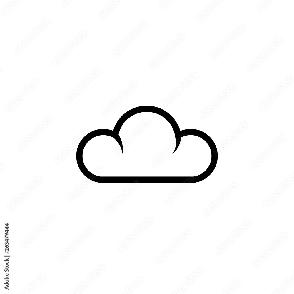 Outline cloud icon illustration vector symbol Outline cloud icon illustration vector symbol