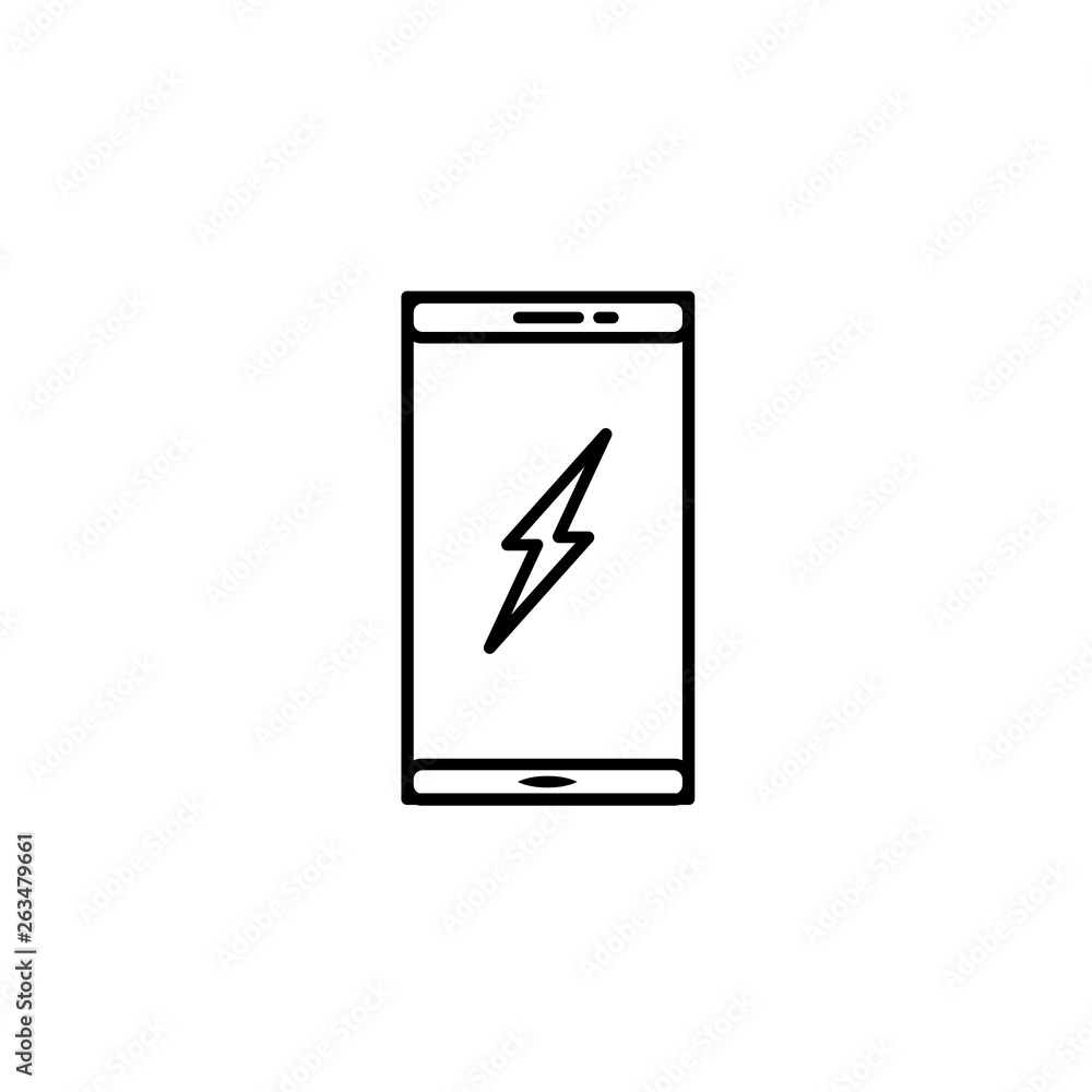 vector icon of charging a mobile phone vector icon of charging a mobile phone