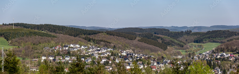 Panorama des bergigen Siegerlandes