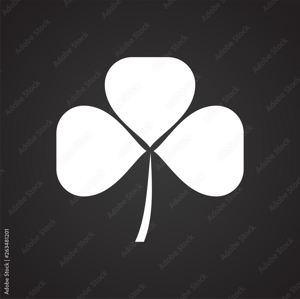 Clover icon on background for graphic and web design. Simple vector sign. Internet concept symbol for website button or mobile app. Clover icon on background for graphic and web design. Simple vector sign. Internet concept symbol for website button or mobile app.