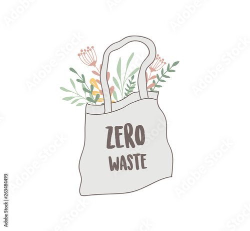 Zero Waste, environmental, go green concept design. Vector illustration