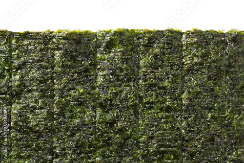 Sheet of dried green nori photo
