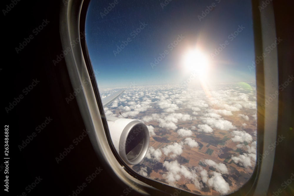 Fototapeta premium Airplan window day light