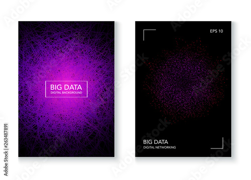 Big Data Artificial Intelligence Vector Background. Cyber Space Online Education Future Design. Big Data Techno Music Poster