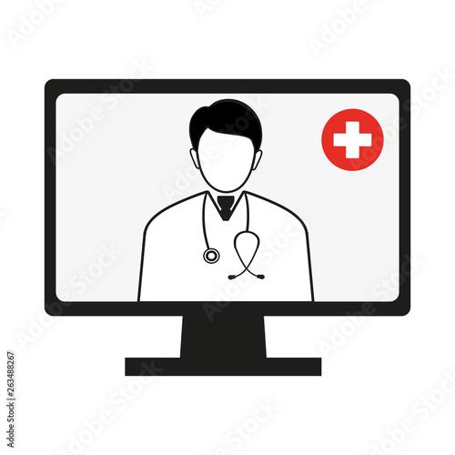 Doctor with online medical consultation concept, Healthcare services.