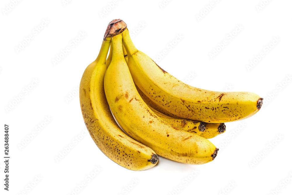 Bunch of Ripe Bananas with dark spots
