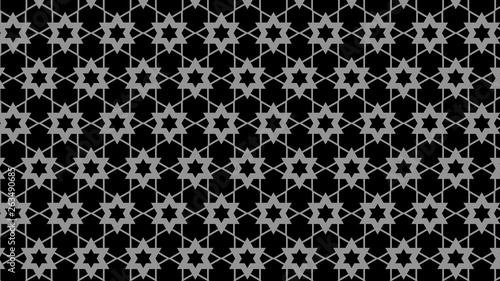 Black Seamless Stars Background Pattern
