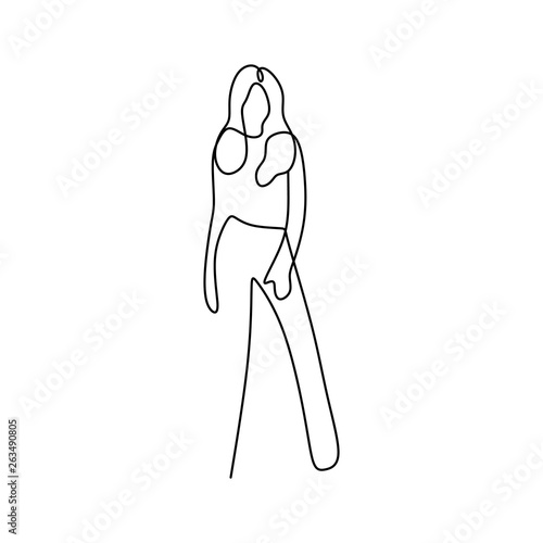 women abstract continuous l...