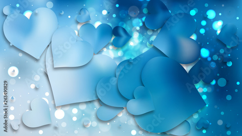 Blue Heart Background