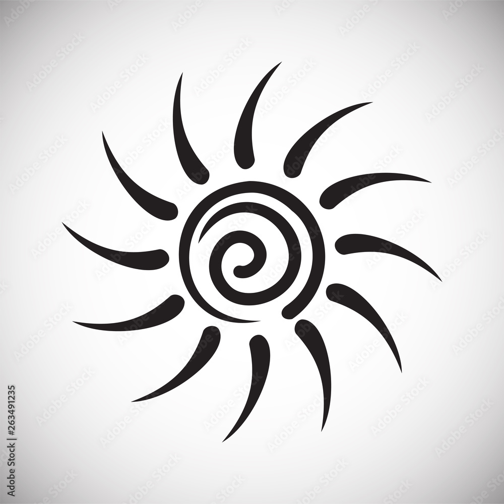 Sun icon on background for graphic and web design. Simple vector sign. Internet concept symbol for website button or mobile app.