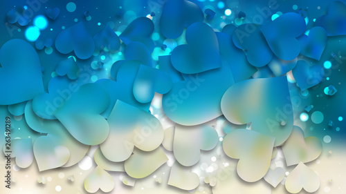 Blue and Beige Love Background