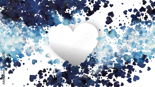 Blue and White Valentine Background