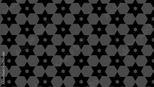 Black Seamless Stars Pattern Illustration