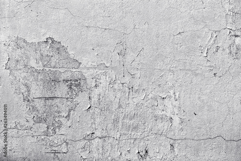 Fototapeta premium Texture of plaster on the wall. Gray background wall.