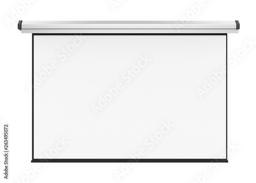 Blank Projector Screen Isolated photo