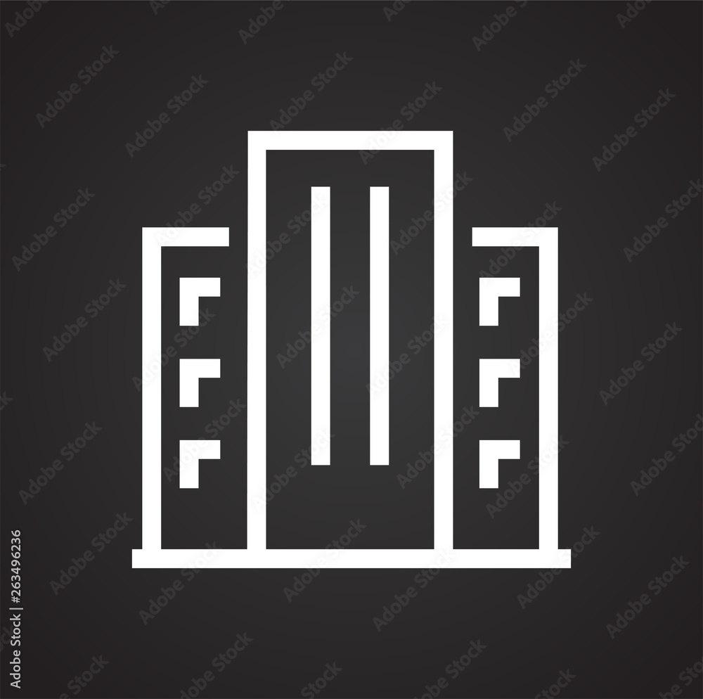 Building line icon on background for graphic and web design. Simple vector sign. Internet concept symbol for website button or mobile app.