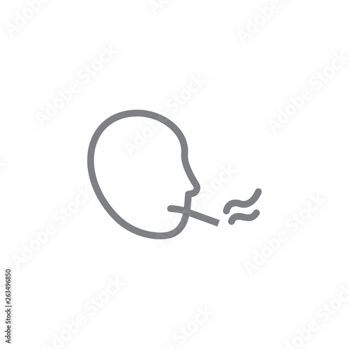 smoker outline icon. Elements of smoking activities illustration icon. Signs and symbols can be used for web, logo, mobile app, UI, UX
