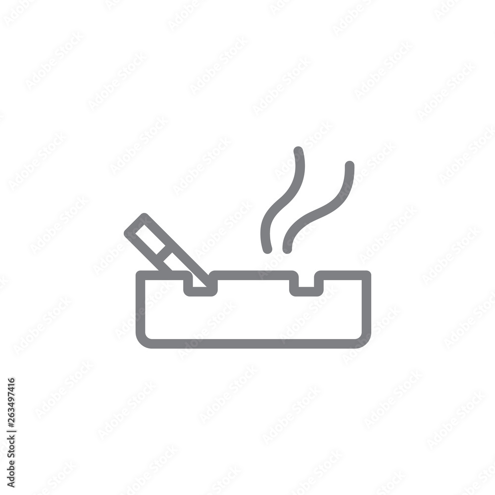 smoking ashtray outline icon. Elements of smoking activities illustration icon. Signs and symbols can be used for web, logo, mobile app, UI, UX smoking ashtray outline icon. Elements of smoking activities illustration icon. Signs and symbols can be used for web, logo, mobile app, UI, UX