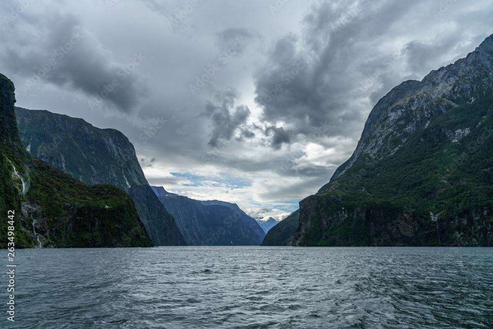 steep coast in the mountains at milford sound, fjordland, new zealand 44 steep coast in the mountains at milford sound, fjordland, new zealand 44