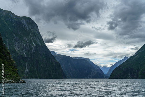 steep coast in the mountains at milford sound, fjordland, new zealand 50