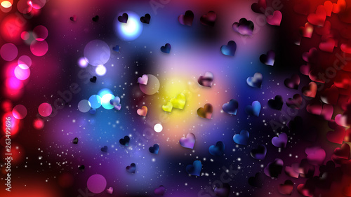 Dark Color Valentines Day Background Illustrator