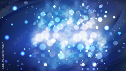 Fotografía Abstract Black and Blue Blurred Lights Background Vector