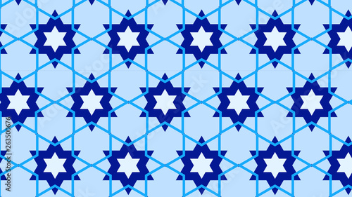 Blue Seamless Star Pattern