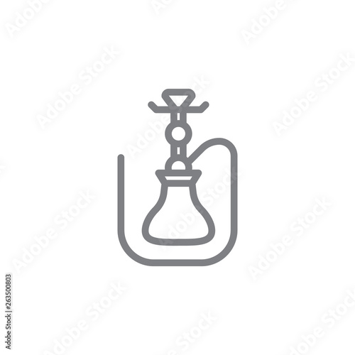hookah outline icon. Elements of smoking activities illustration icon. Signs and symbols can be used for web, logo, mobile app, UI, UX