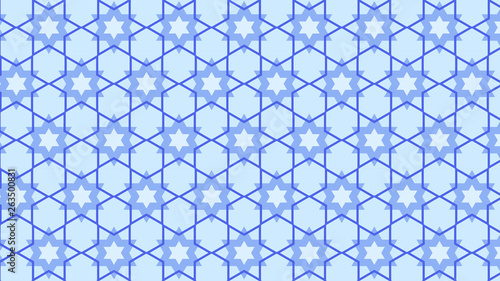 Blue Seamless Star Background Pattern