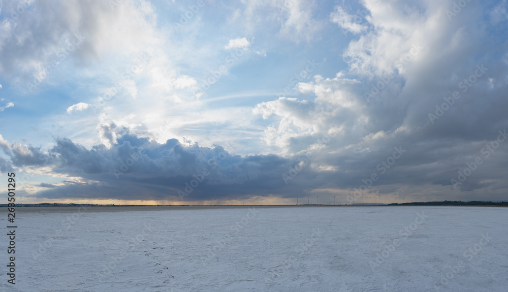 Obraz premium Limassol salt lake landscape