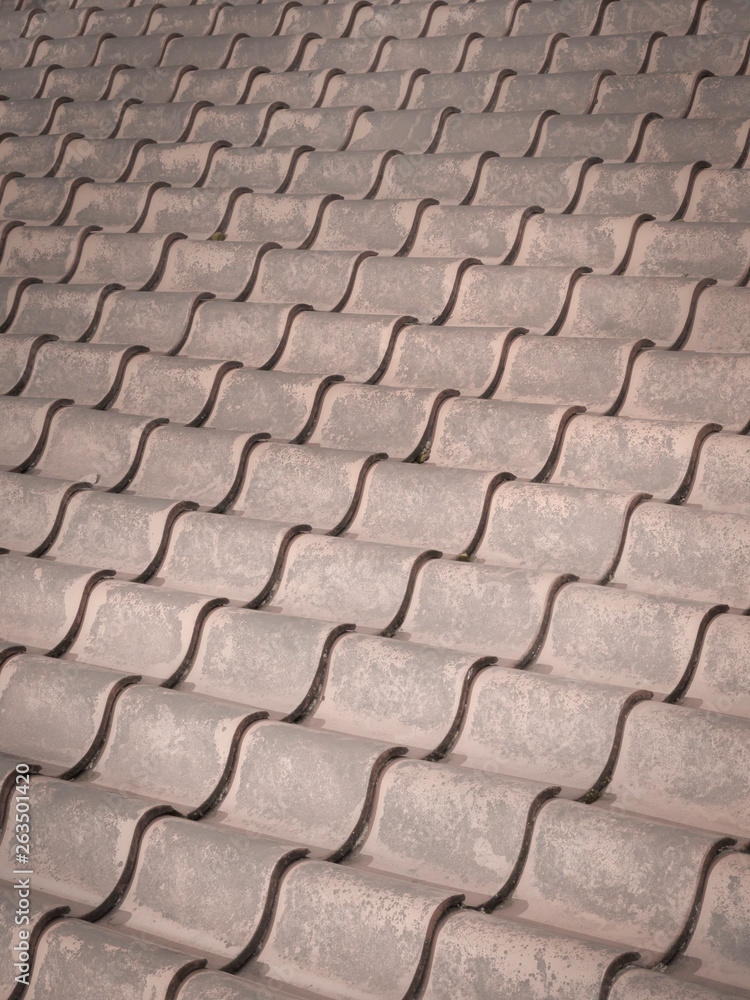 A Pattern made by roof tiles suitable for a background or texture.  