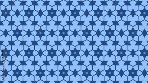 Blue Seamless Stars Pattern
