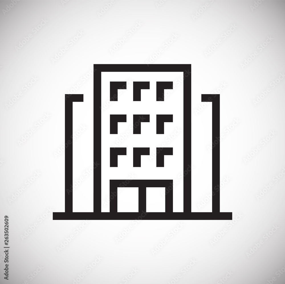 Building line icon on background for graphic and web design. Simple vector sign. Internet concept symbol for website button or mobile app. Building line icon on background for graphic and web design. Simple vector sign. Internet concept symbol for website button or mobile app.