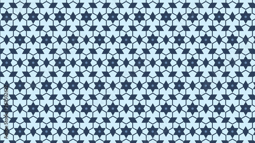 Blue Star Background Pattern Design
