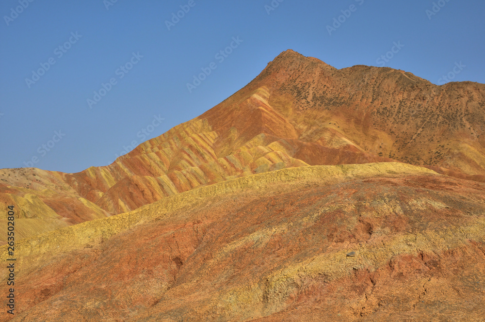 Danxia red sandstone in the national geopark of Zhangye, Gansu, China Danxia red sandstone in the national geopark of Zhangye, Gansu, China